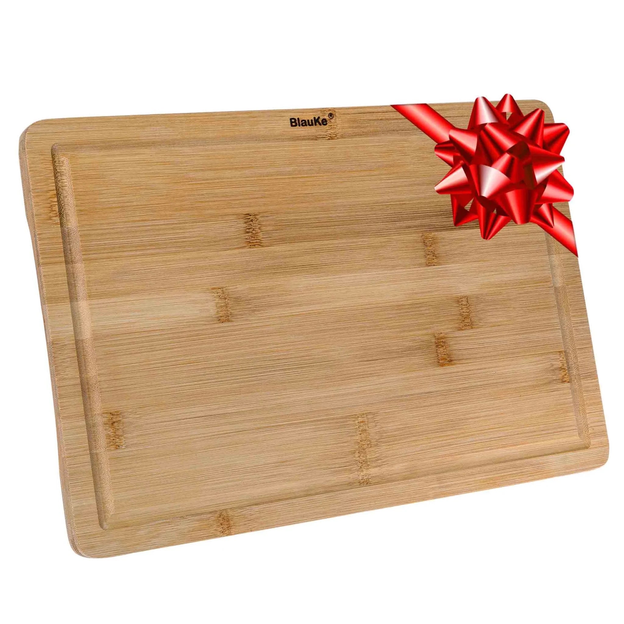 15x10 Wood Cutting Board with Juice Groove and Handles